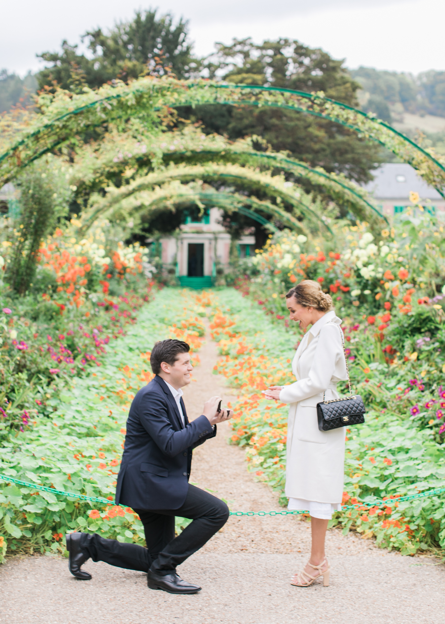 best Paris proposal location | Giverny, France proposal | Paris surprise proposal photographer