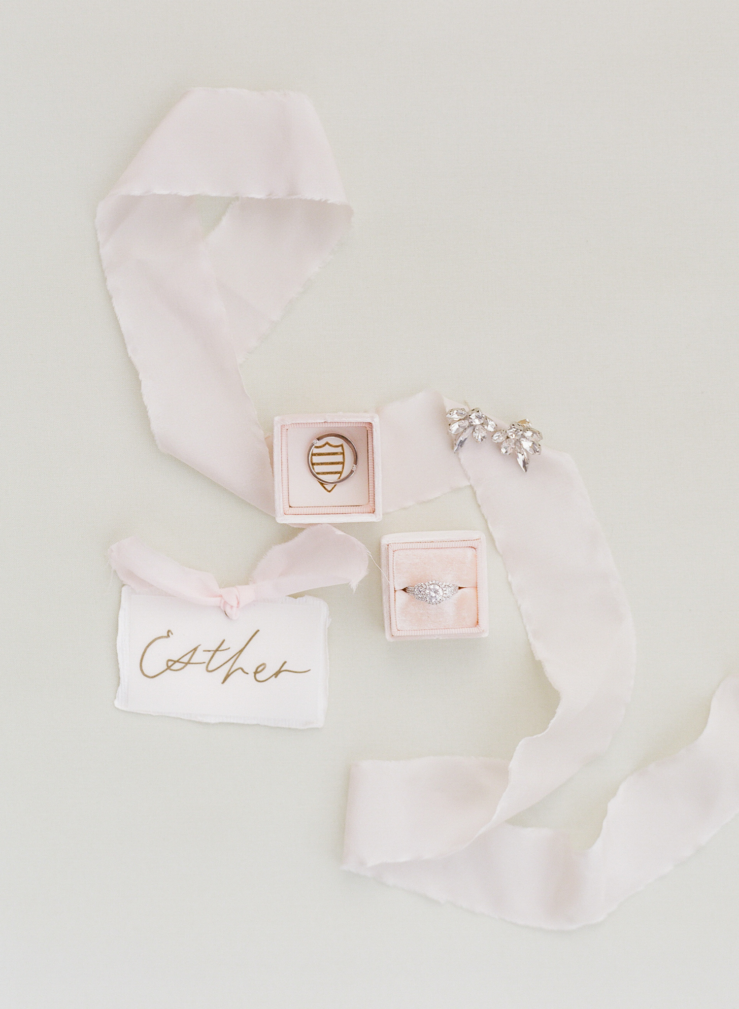 Legare Waring House Wedding Photography | Charleston Wedding Photographer | Charleston Film Photographer | Molly Carr Photography | The Petal Report | Wedding Stationary | Wedding Rings | Engagement Ring in Pink Velvet Ring Box | Wedding Place Card 