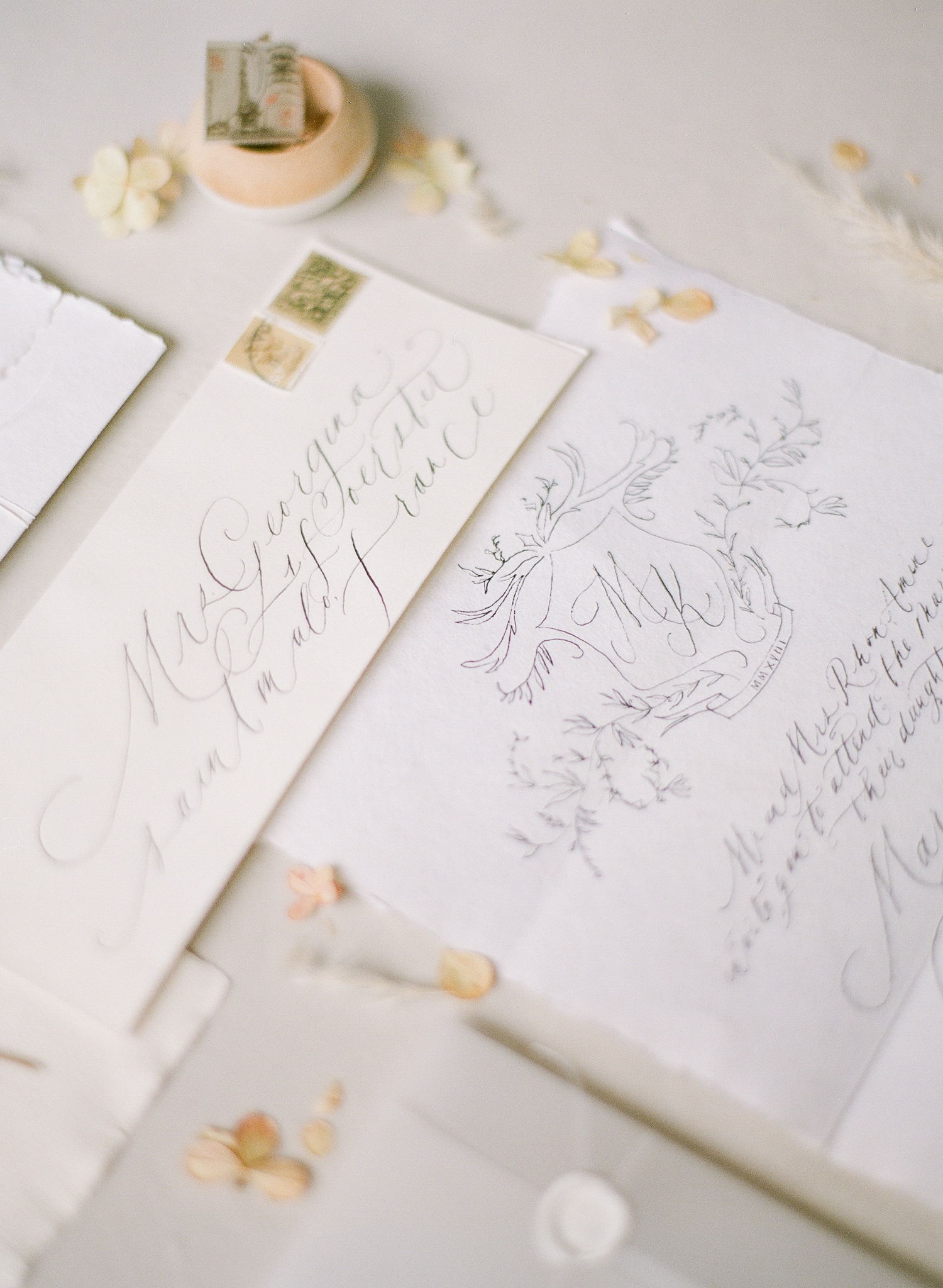 Fine Art Wedding Photographer Paris | Molly Carr Photography | Isibeal Studio | Tara Nicole Weddings | Shasta Bell Calligraphy | Calligraphy Wedding Invitation Love Letter