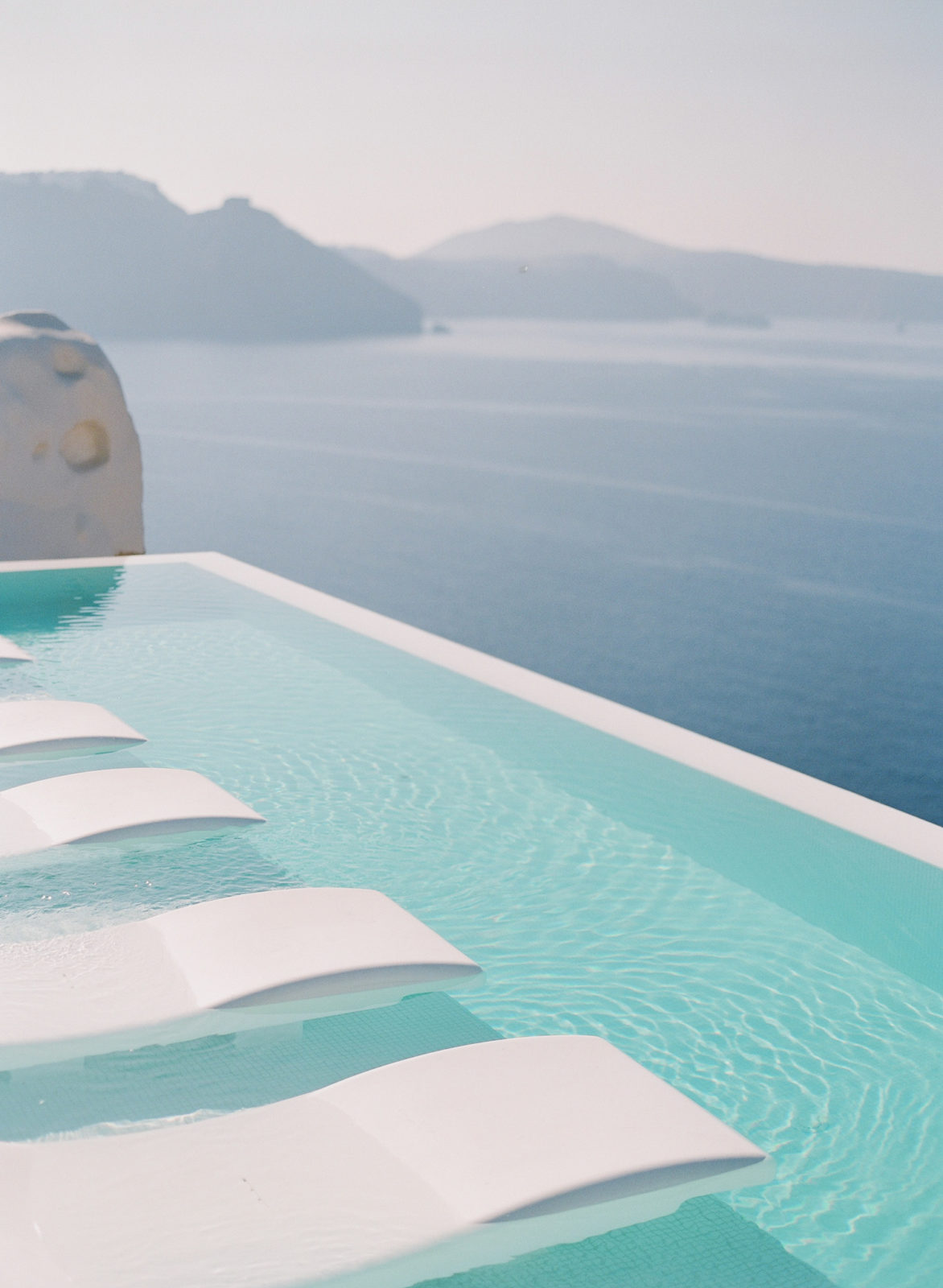 Santorini Wedding Photography | Oia Destination Elopement | Greece Film Photographer | Molly Carr Photography | Canaves Oia Pool