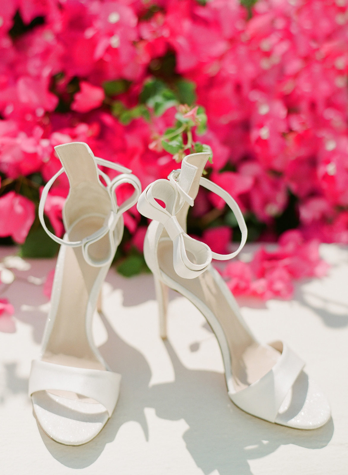 Santorini Wedding Photography | Oia Destination Elopement | Greece Film Photographer | Molly Carr Photography | Wedding Shoes with Bows