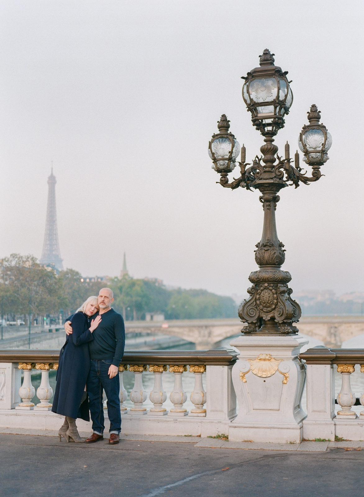 Fall Engagement Photos in Paris | Paris Film Photographer | Engagement Session | France Wedding Photographer | Isibieal Studio | Molly Carr Photography | Pont Alexandre III Engagement Photos