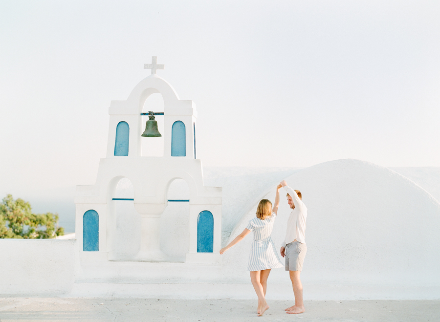Santorini Engagement Photos by Molly Carr Photography | Oia Greece Film Photographer | Europe Wedding Photographer