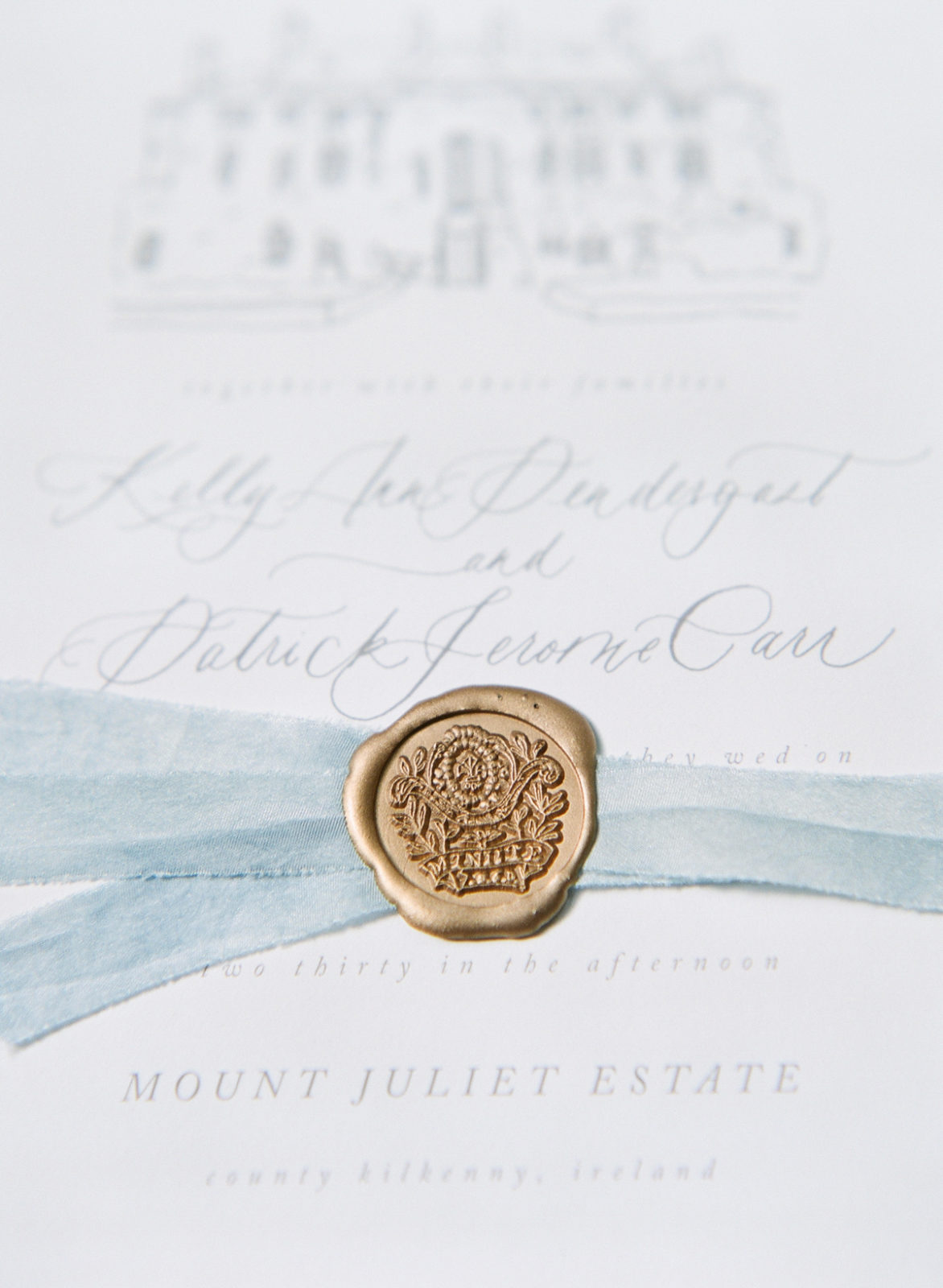 Ireland Film Photographer | Molly Carr Photography | Luxury Calligraphy Wedding Invitations by Shasta Bell | Mount Juliet Estate