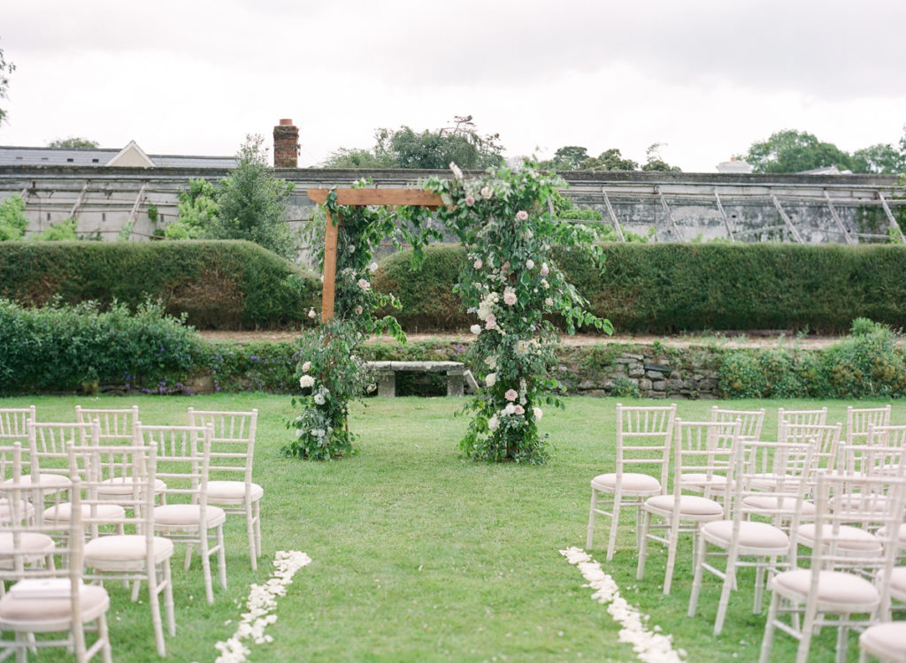 Ireland Film Photographer | Molly Carr Photography | Mount Juliet Estate Moon Garden Ceremony with Flower Arch