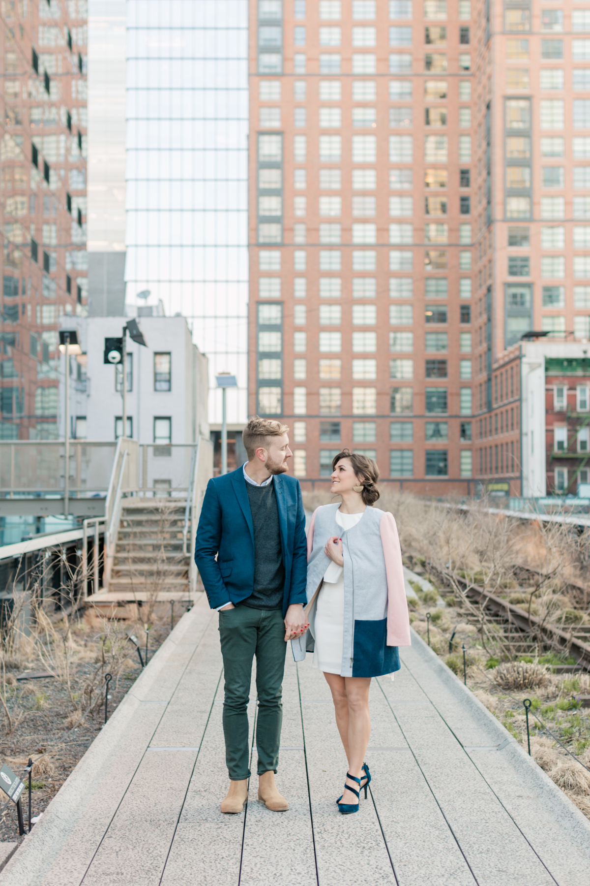 New York City Film Photographer | High Line Engagement Session | Couples Photos on High Line