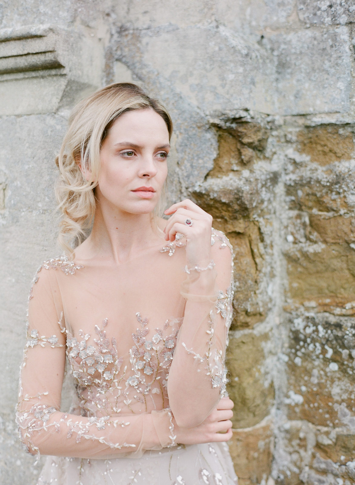Romantic Bridal Hairstyles Photographed by Molly Carr Photography | Fine Art Bridal Hair and Makeup | Paris Wedding Photographer | Paris Film Photographer | France Destination Wedding | Cotswolds, England Wedding with Lily & Sage