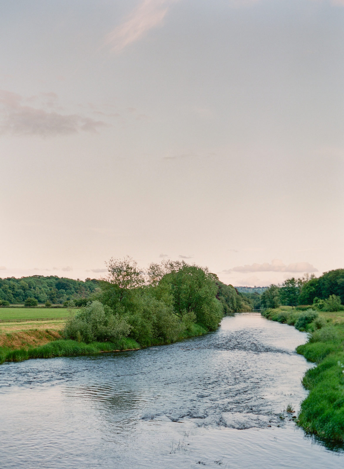Ireland Film Photographer | Molly Carr Photography | Irish Countryside River at Sunset at Mount Juliet Estate