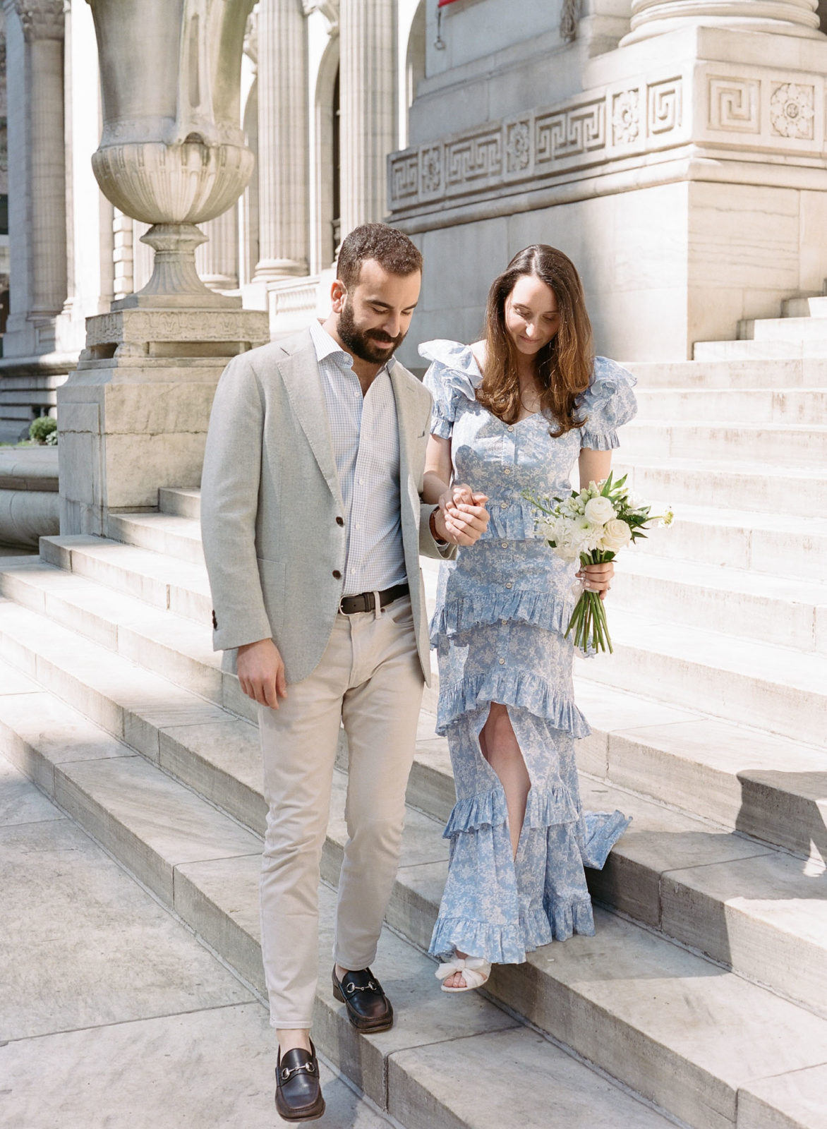New-York-Film-Photographer-NYC-Luxury-Wedding-Photos-Spring-Engagement-Session-Molly-Carr-Photography-Public-Library