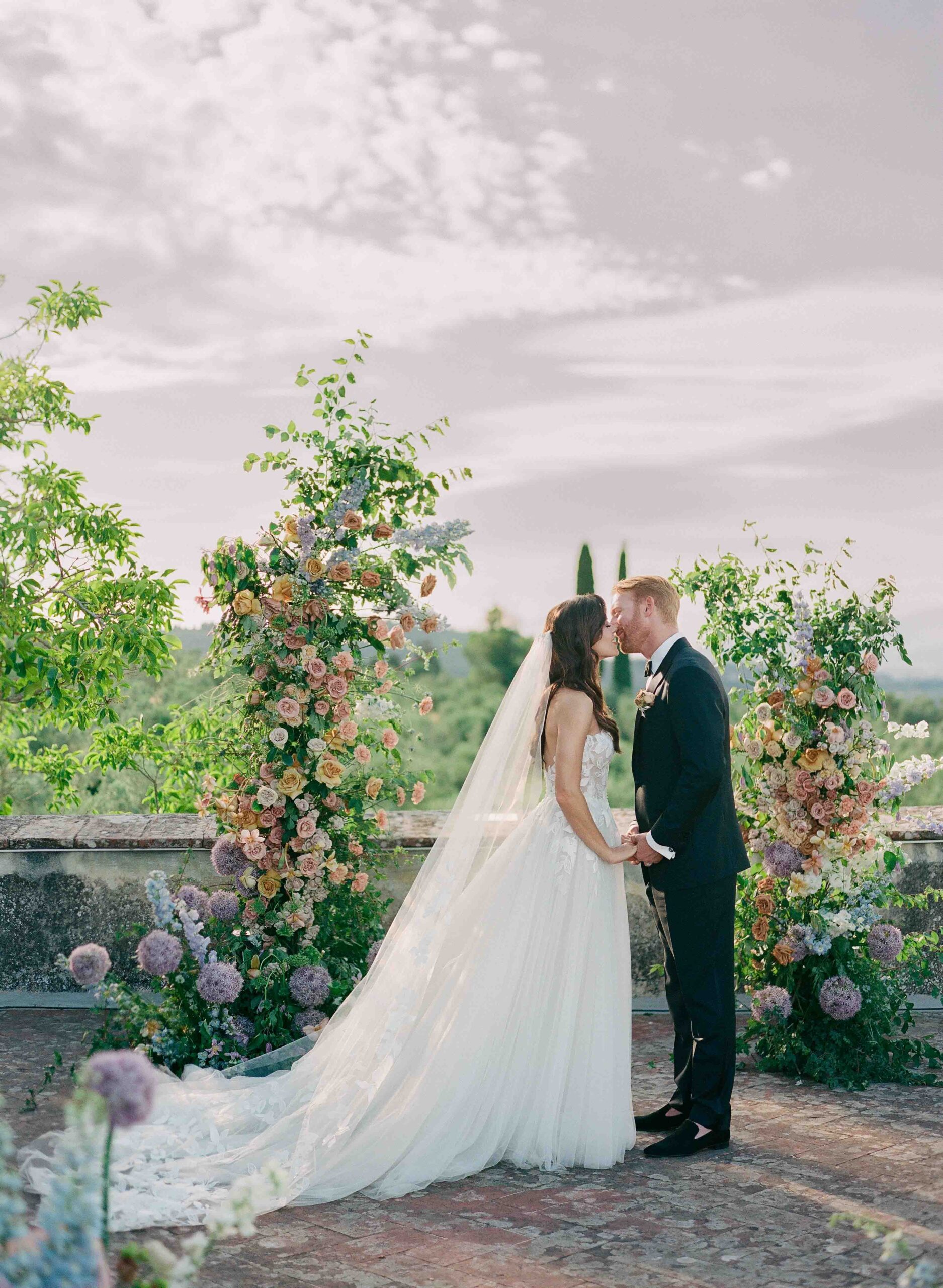 Florence Wedding Photography | Molly Carr | Sarah Harris in Mira Zwillinger Nelly Wedding Gown | Villa Medicea di Lilliano